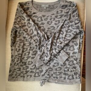 Barefoot Dreams Charcoal Animal Print Sweater